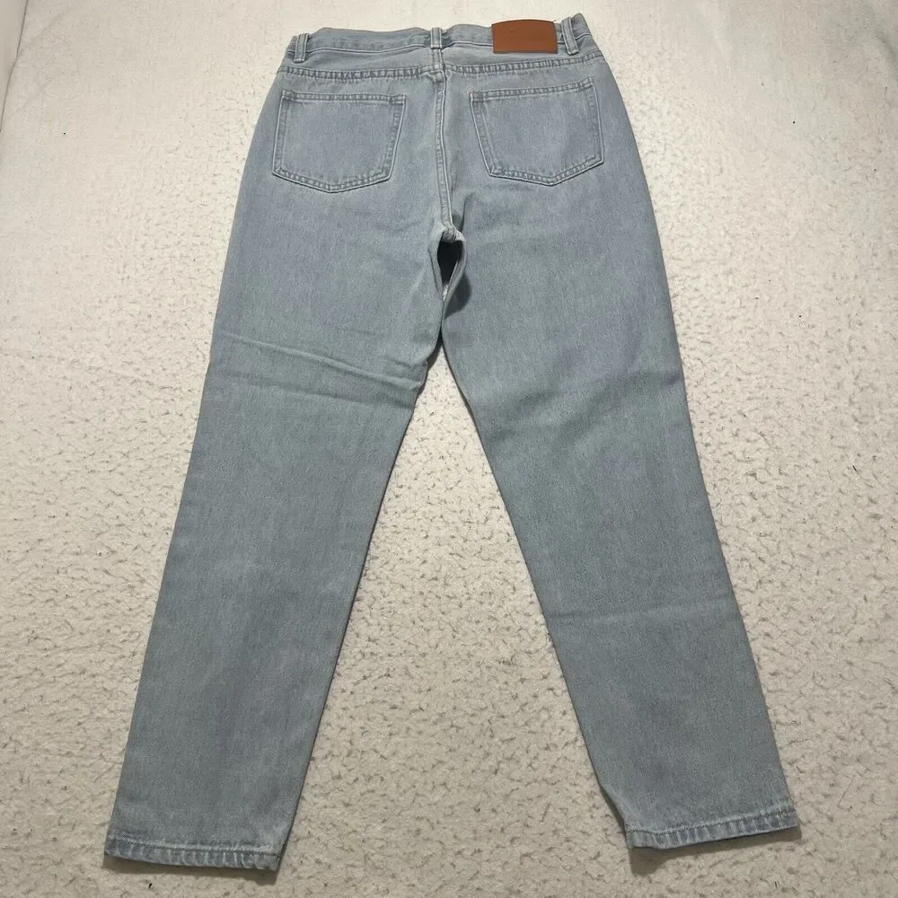 Princess Polly Women’s 4 (28x25) Straight Leg High Rise Ripped Denim Jeans - Picture 5 of 11